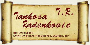 Tankosa Radenković vizit kartica